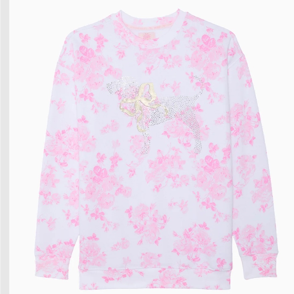 Loveshackfancy X Pink floral sweatshirt